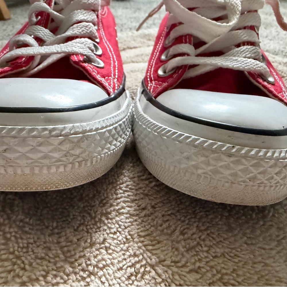 Converse Red Low Top Canvas Slip-On Sneakers - Picture 9 of 11